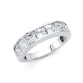 14K Yellow Gold CZ Wedding & Eternity Band - RG1385