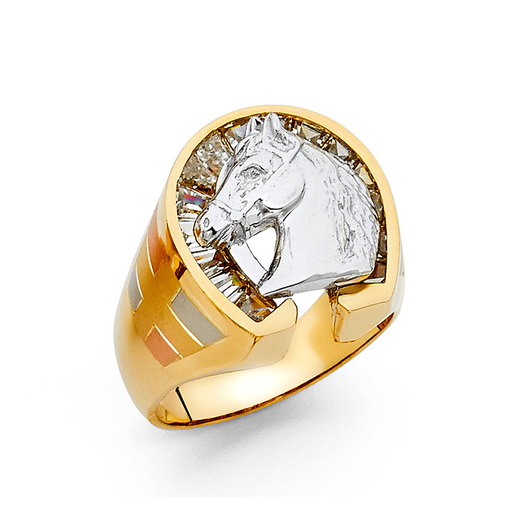 14K Yellow Gold Men's, Signet & Nugget Ring - RG1401