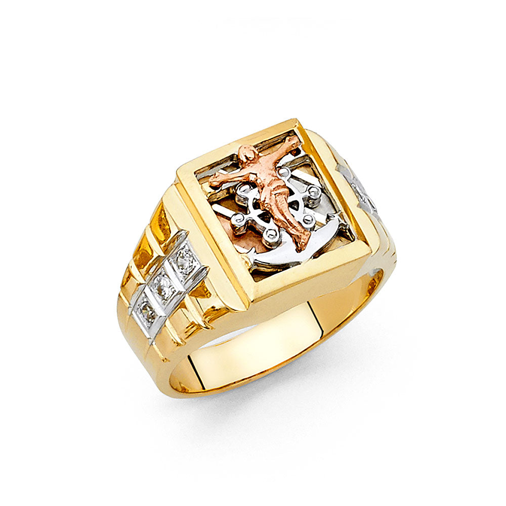 14K Yellow Gold Men's, Signet & Nugget Ring - RG1405