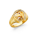 14K Yellow Gold Men's, Signet & Nugget Ring - RG1416