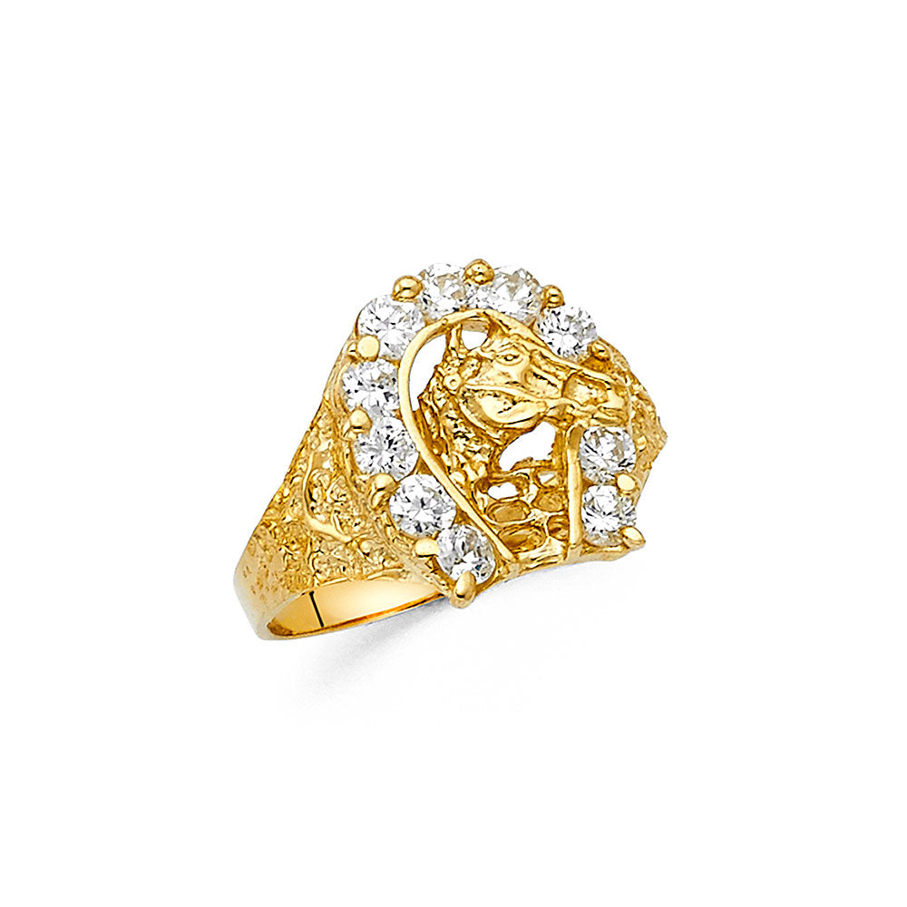 14K Yellow Gold Men's, Signet & Nugget Ring - RG1424