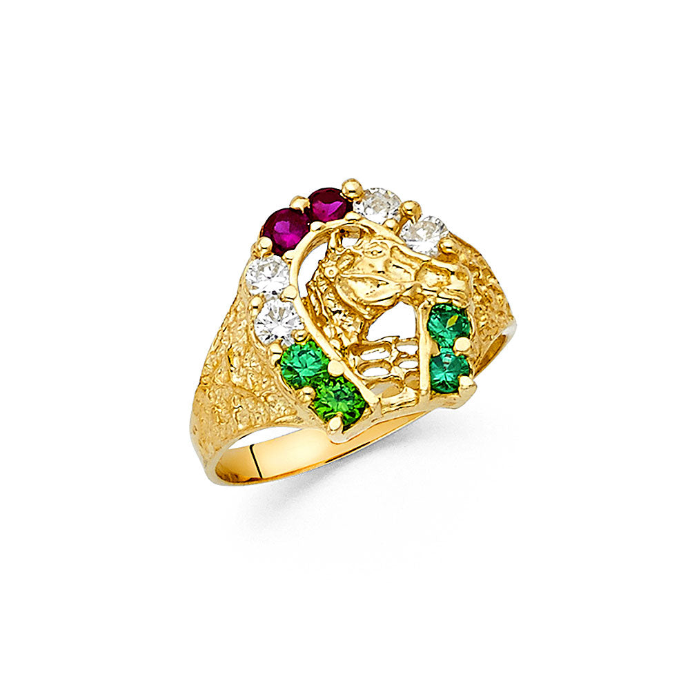 14K Yellow Gold Men's, Signet & Nugget Ring - RG1425