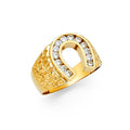 14K Yellow Gold Men's, Signet & Nugget Ring - RG1426