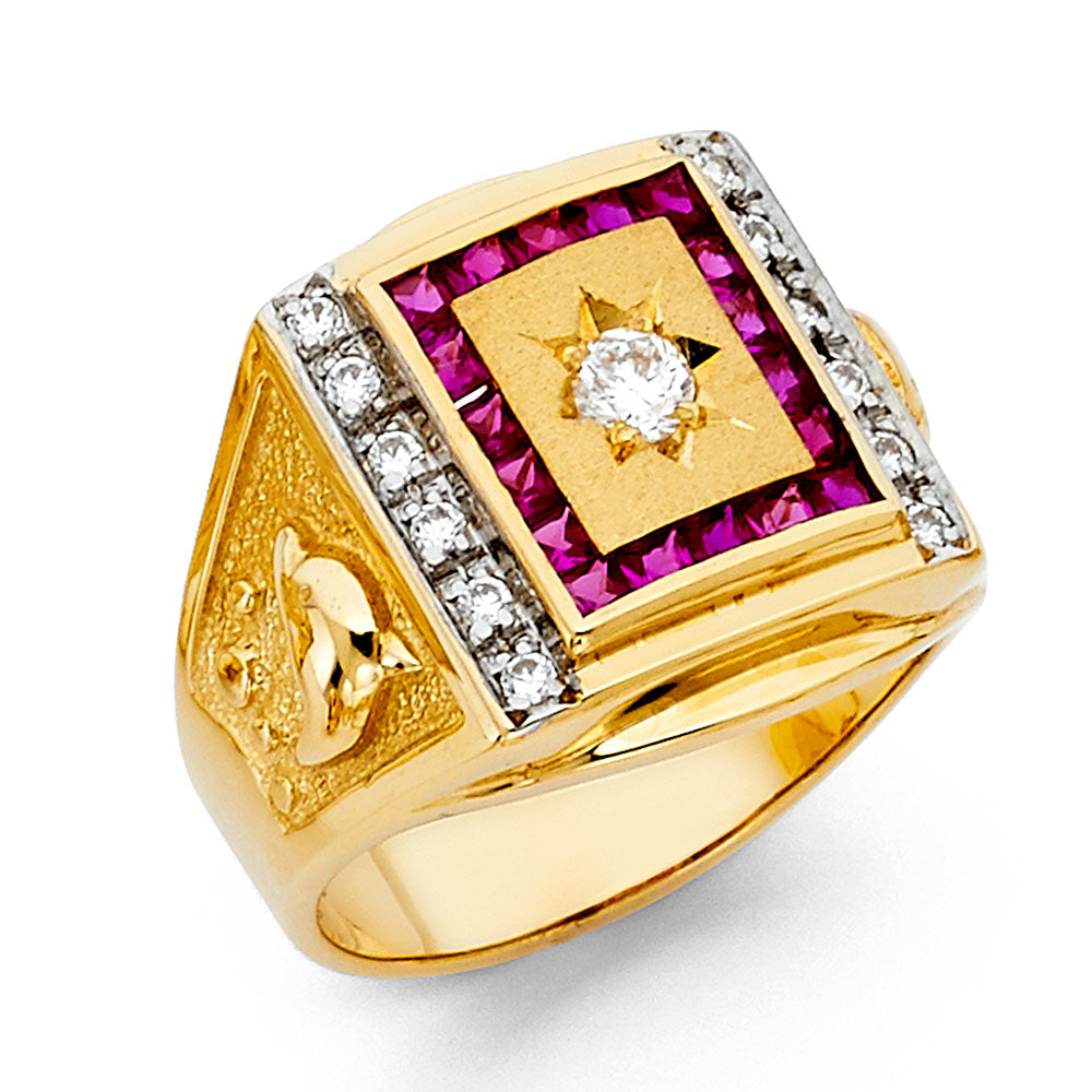 14K Yellow Gold Men's, Signet & Nugget Ring - RG1428