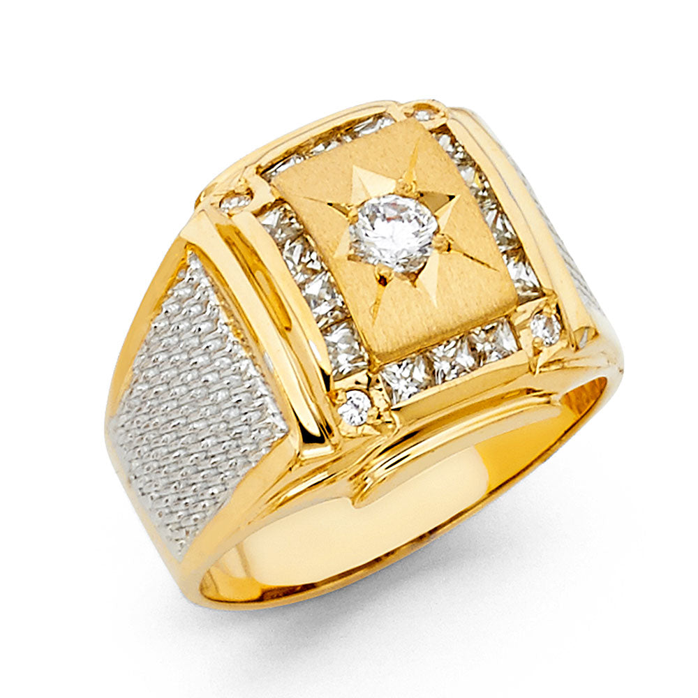 14K Yellow Gold Men's, Signet & Nugget Ring - RG1430