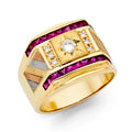 14K Yellow Gold Men's, Signet & Nugget Ring - RG1432