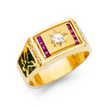 14K Yellow Gold Men's, Signet & Nugget Ring - RG1435