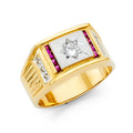14K Yellow Gold Men's, Signet & Nugget Ring - RG1437