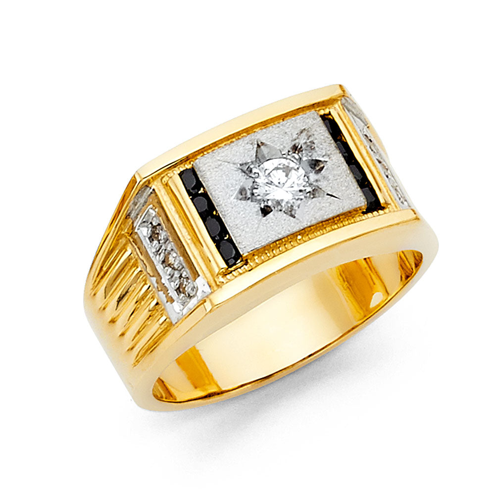 14K Yellow Gold Men's, Signet & Nugget Ring - RG1438
