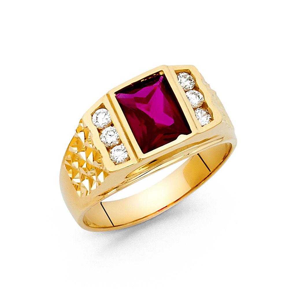 14K Yellow Gold Men's, Signet & Nugget Ring - RG1460
