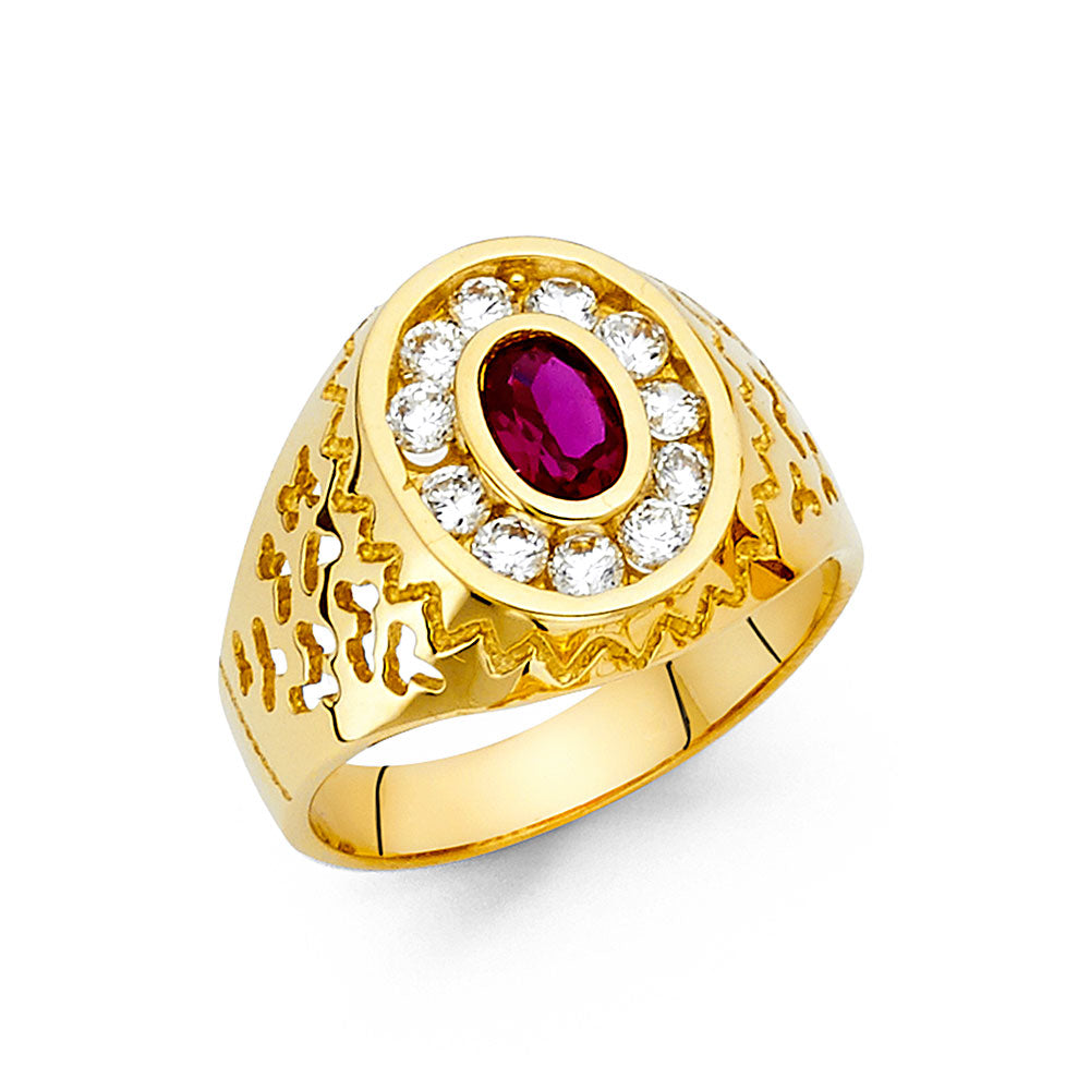 14K Yellow Gold Men's, Signet & Nugget Ring - RG1461