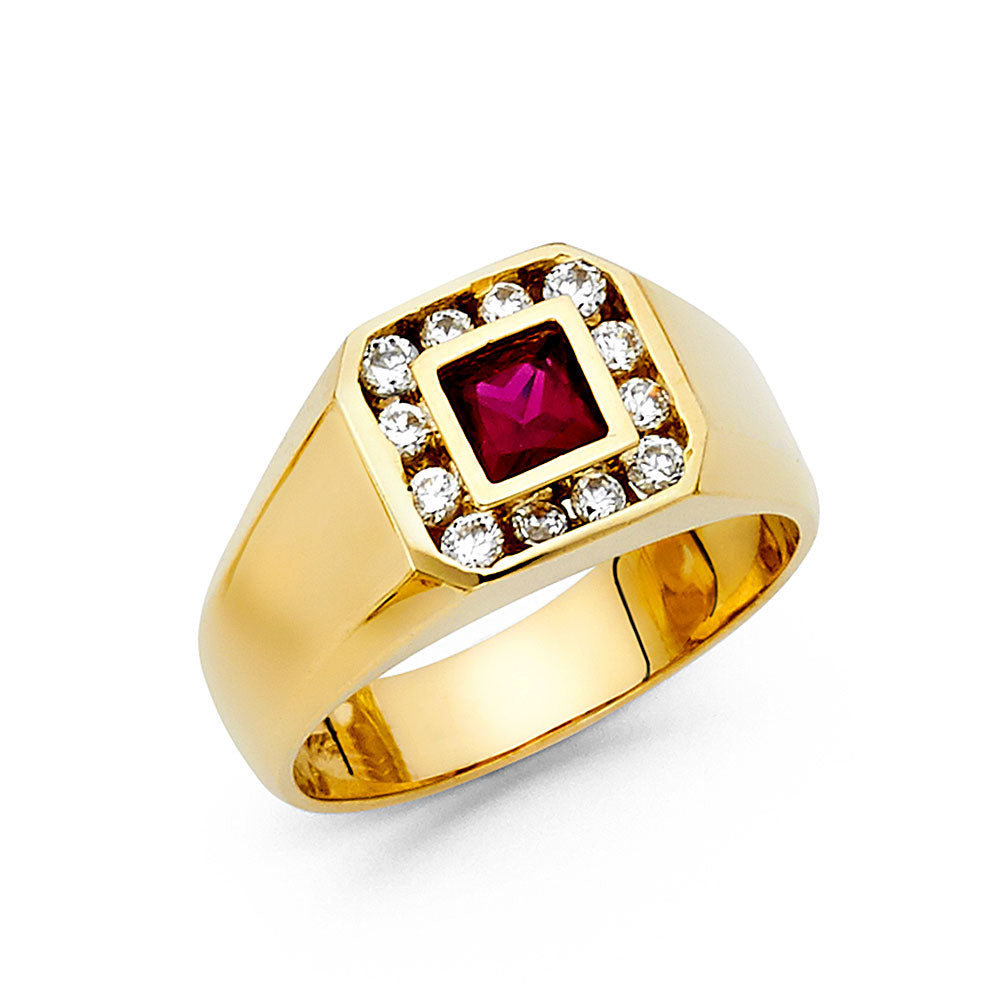 14K Yellow Gold Men's, Signet & Nugget Ring - RG1464