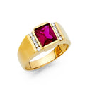 14K Yellow Gold Men's, Signet & Nugget Ring - RG1465