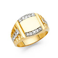 14K Yellow Gold Men's, Signet & Nugget Ring - RG1467