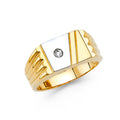 14K Yellow Gold Men's, Signet & Nugget Ring - RG1471