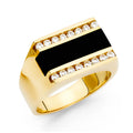 14K Yellow Gold Men's, Signet & Nugget Ring - RG1487