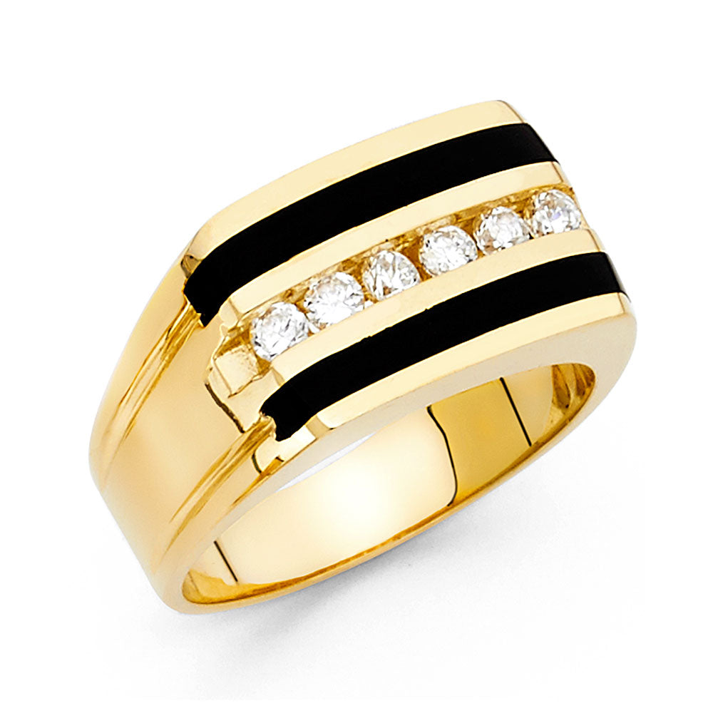 14K Yellow Gold Men's, Signet & Nugget Ring - RG1488