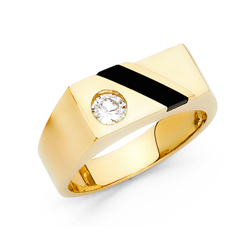 14K Yellow Gold Men's, Signet & Nugget Ring - RG1493