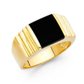 14K Yellow Gold Men's, Signet & Nugget Ring - RG1497