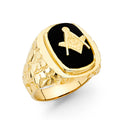 14K Yellow Gold Men's, Signet & Nugget Ring - RG1521