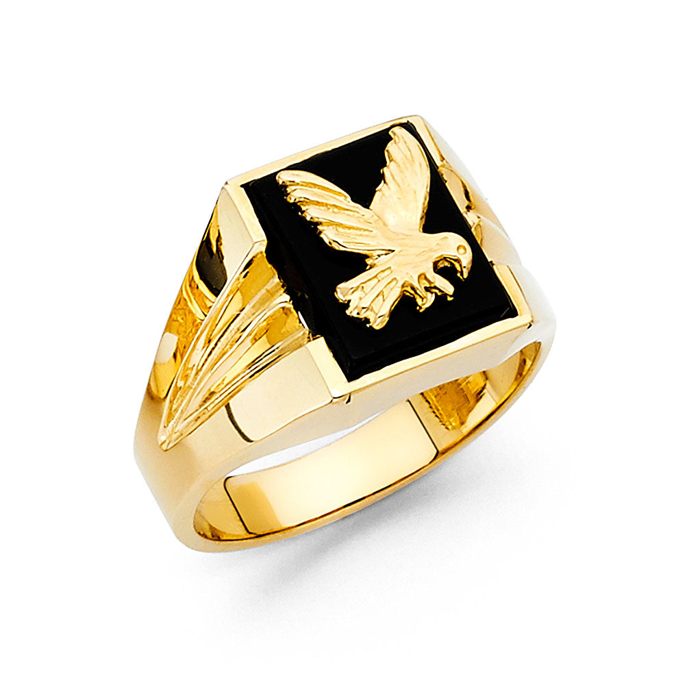 14K Yellow Gold Men's, Signet & Nugget Ring - RG1522