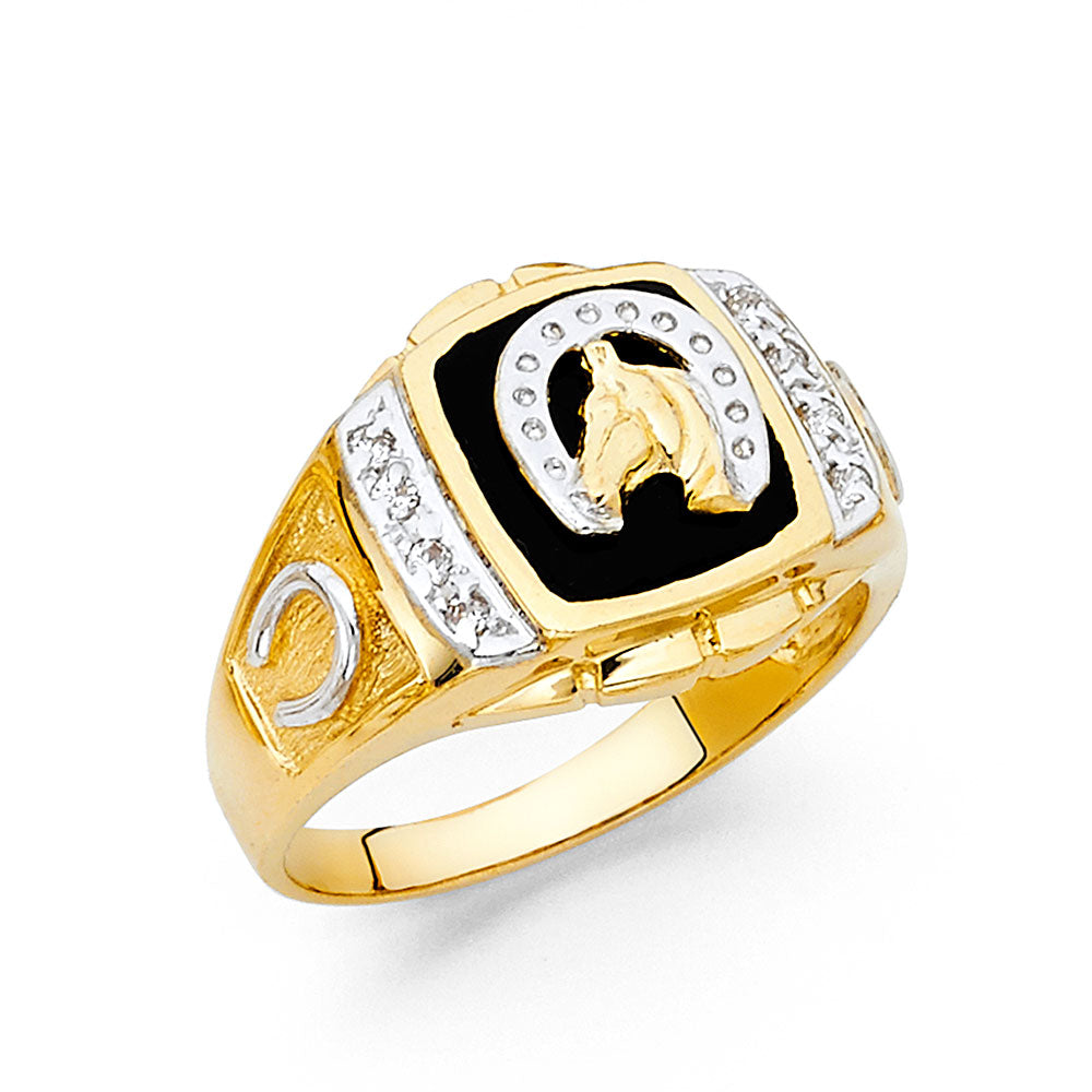 14K Yellow Gold Men's, Signet & Nugget Ring - RG1524
