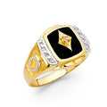 14K Yellow Gold Men's, Signet & Nugget Ring - RG1525