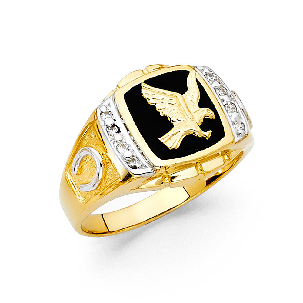 14K Yellow Gold Men's, Signet & Nugget Ring - RG1529