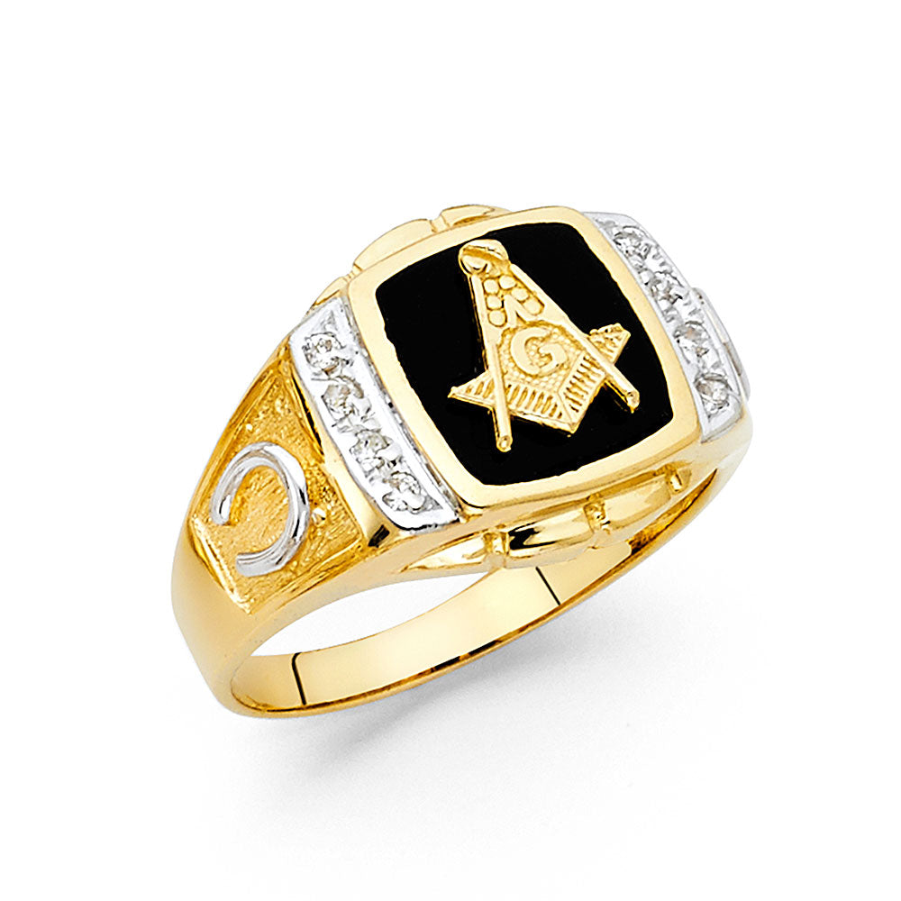 14K Yellow Gold Men's, Signet & Nugget Ring - RG1530
