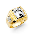 14K Yellow Gold Men's, Signet & Nugget Ring - RG1531