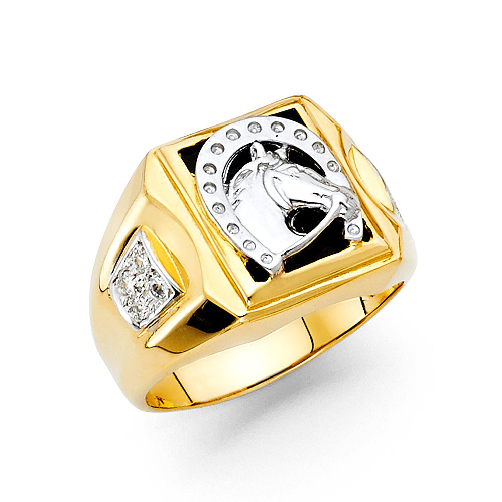 14K Yellow Gold Men's, Signet & Nugget Ring - RG1531