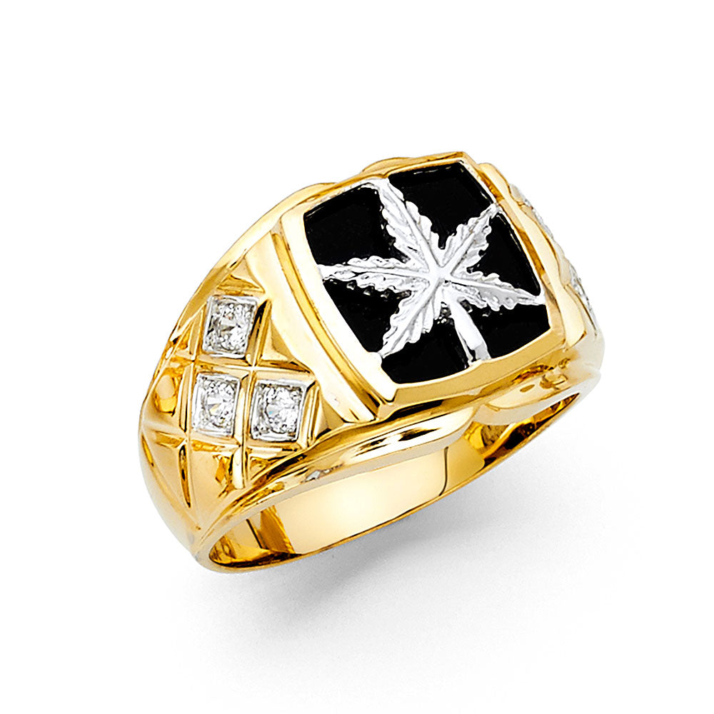 14K Yellow Gold Men's, Signet & Nugget Ring - RG1534