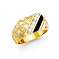 14K Yellow Gold Men's, Signet & Nugget Ring - RG1537