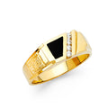 14K Yellow Gold Men's, Signet & Nugget Ring - RG1540