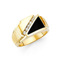 14K Yellow Gold Men's, Signet & Nugget Ring - RG1541