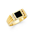 14K Yellow Gold Men's, Signet & Nugget Ring - RG1545