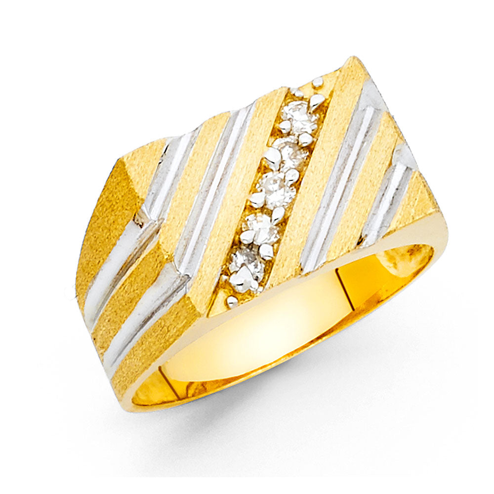 14K Yellow Gold Men's, Signet & Nugget Ring - RG1548