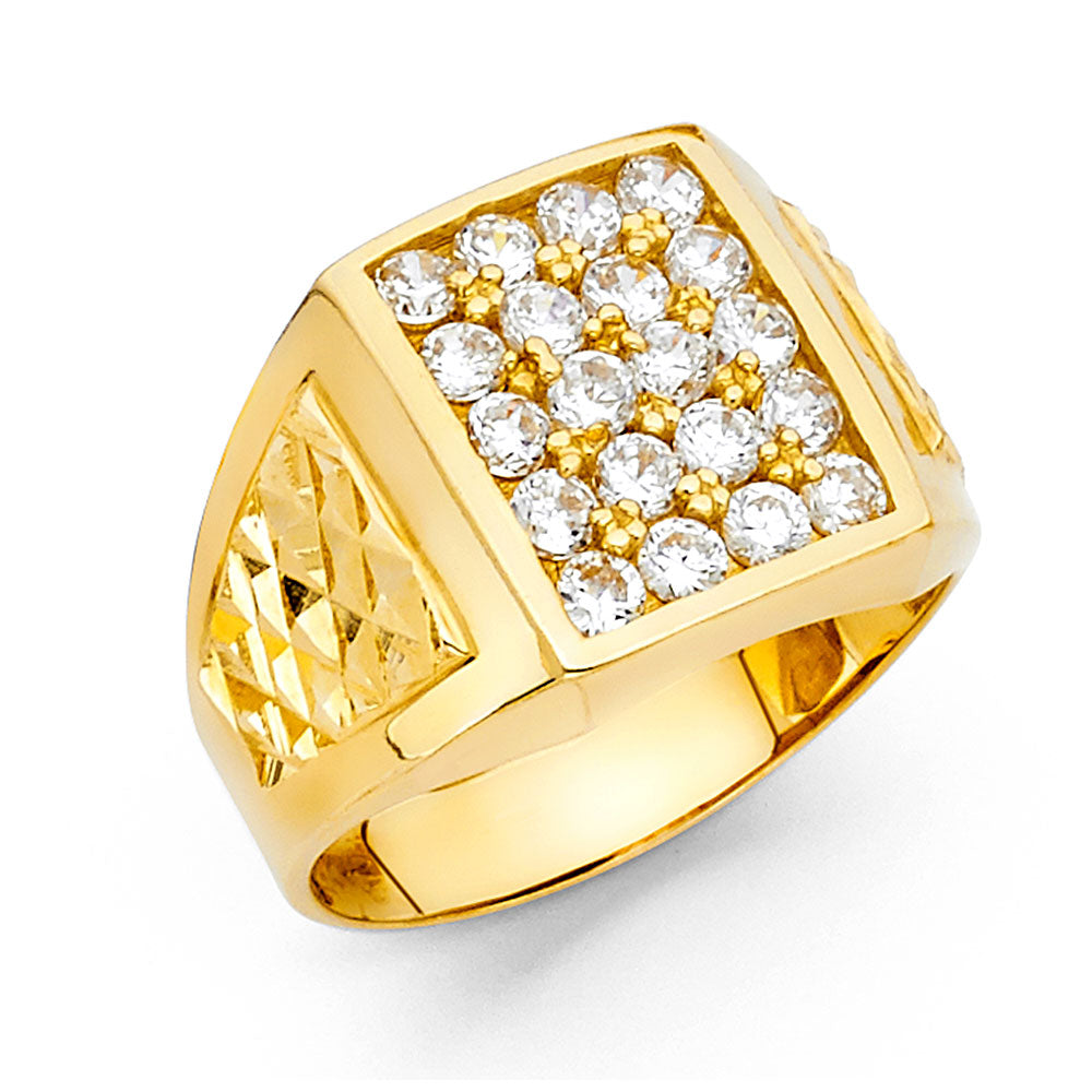 14K Yellow Gold Men's, Signet & Nugget Ring - RG1552