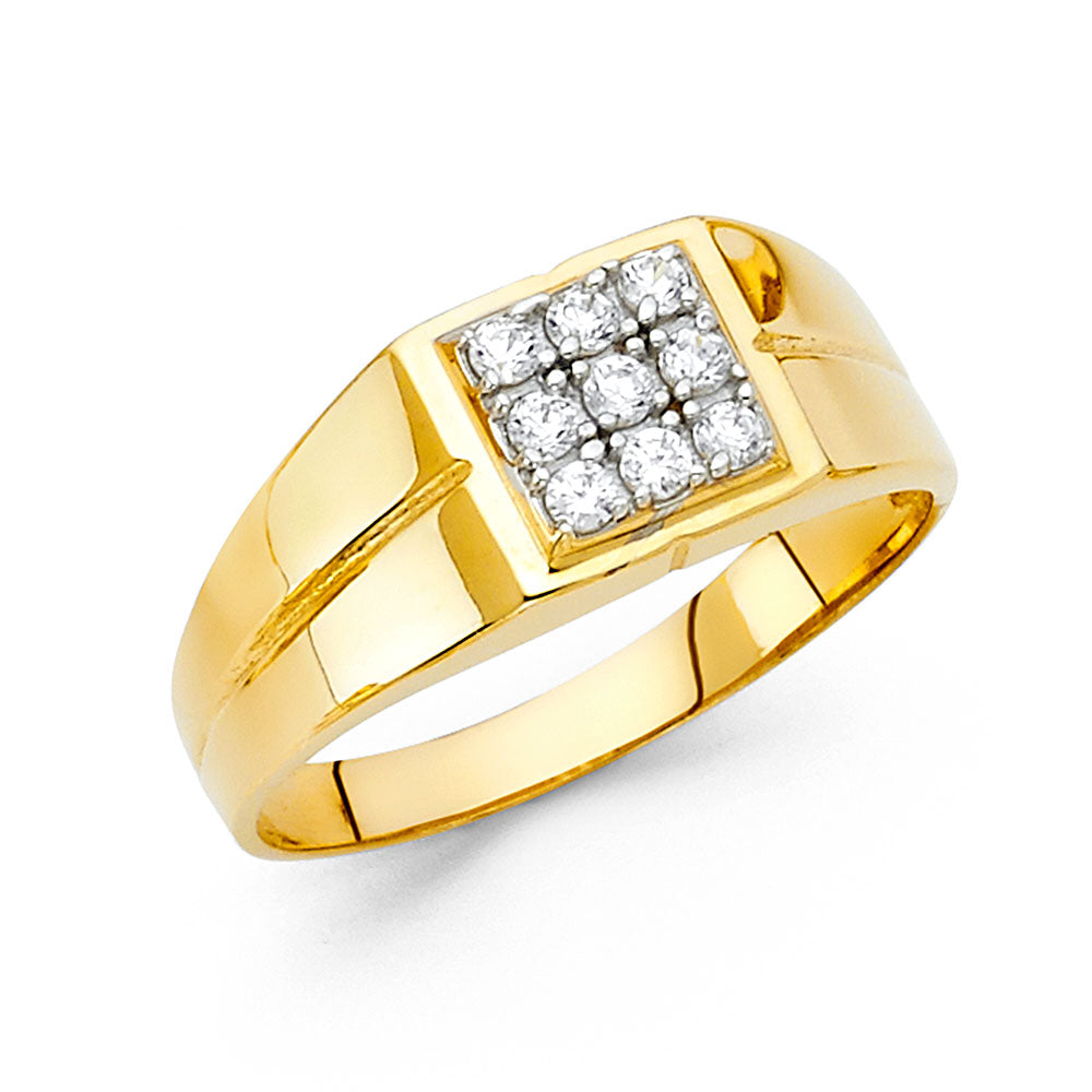 14K Yellow Gold Men's, Signet & Nugget Ring - RG1559
