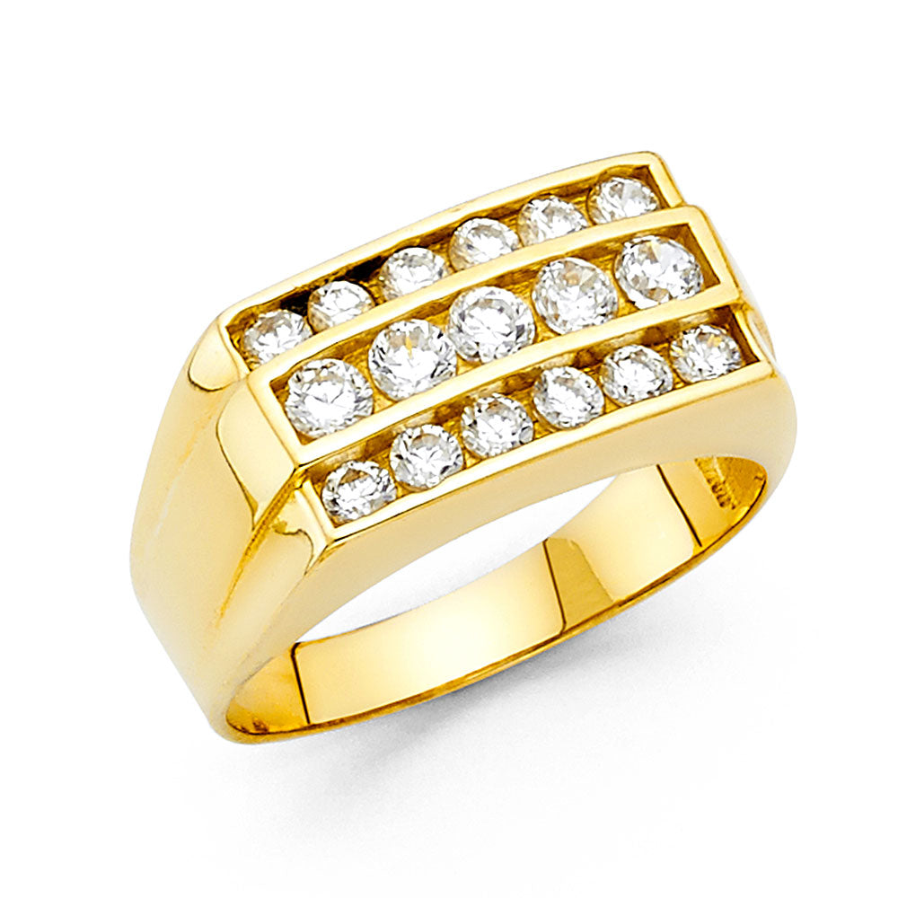 14K Yellow Gold Men's, Signet & Nugget Ring - RG1561