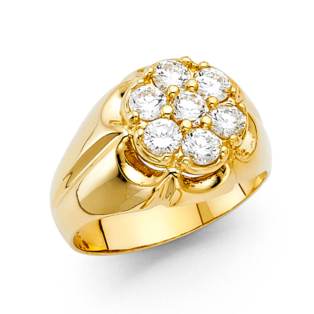14K Yellow Gold Men's, Signet & Nugget Ring - RG1566