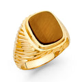 14K Yellow Gold Men's, Signet & Nugget Ring - RG1577