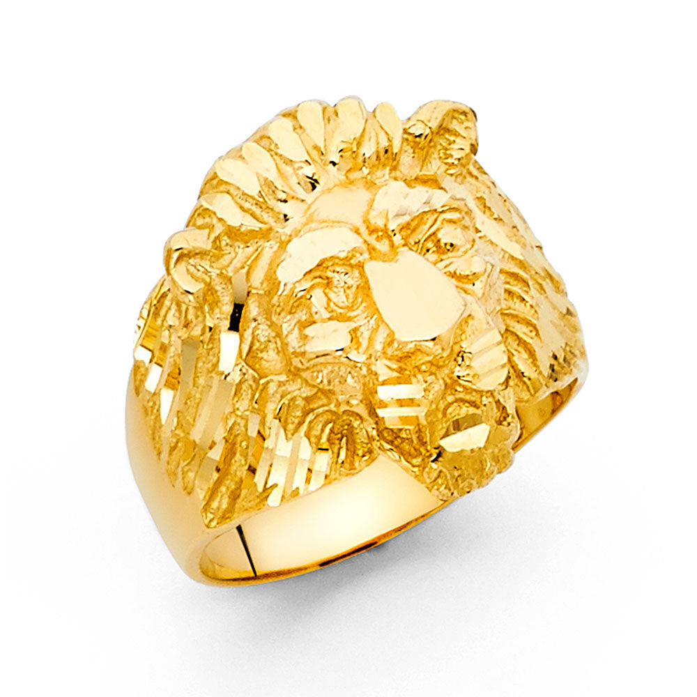 14K Yellow Gold Men's, Signet & Nugget Ring - RG1580