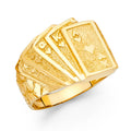 14K Yellow Gold Men's, Signet & Nugget Ring - RG1587