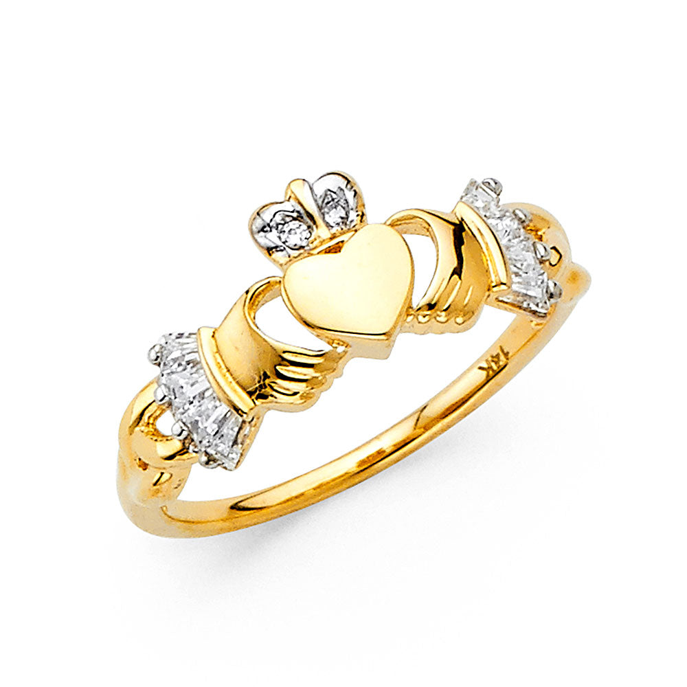 14K Yellow Gold Religious, 15 Años & Crown Ring - RG1589
