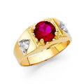 14K Yellow Gold Men's, Signet & Nugget Ring - RG1597