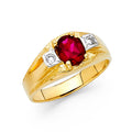 14K Yellow Gold Men's, Signet & Nugget Ring - RG1599