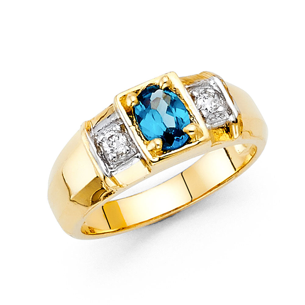14K Yellow Gold Men's, Signet & Nugget Ring - RG1600