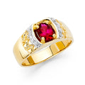 14K Yellow Gold Men's, Signet & Nugget Ring - RG1601