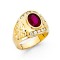 14K Yellow Gold Men's, Signet & Nugget Ring - RG1606